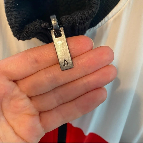 Alala Arcs Reversible Sherpa Bomber Jacket Womens Size XS Black Red White Retro - Picture 8 of 16